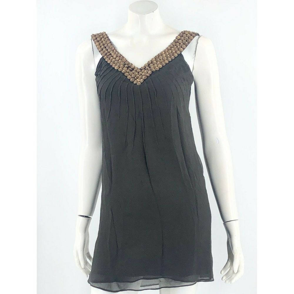 Adam Lippes Sleeveless Silk Dress Size 0 Brown
